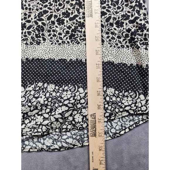 Anthropologie Everly Womens Size Large Floral Striped Dot Spring Top Blouse - Picture 10 of 10